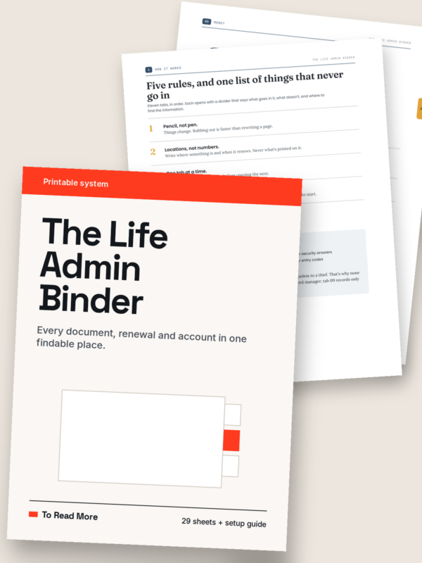 The Life Admin Binder
