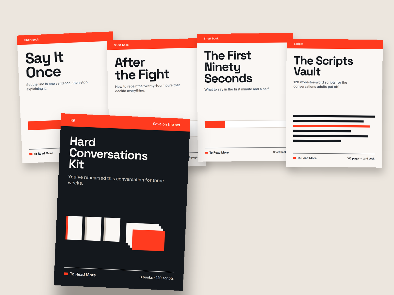 The Hard Conversations Kit with Say It Once, After the Fight, The First Ninety Seconds and the Scripts Vault