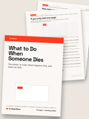 What to Do When Someone Dies