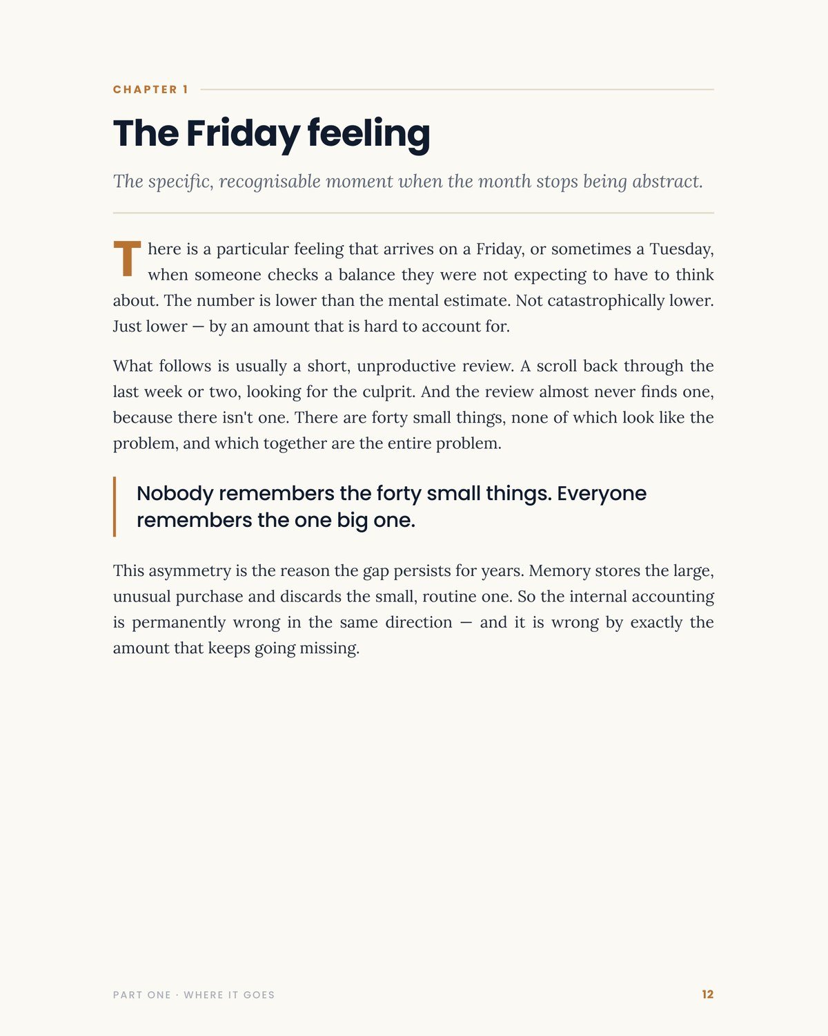 Broke by Friday page: Chapter 1, The Friday feeling