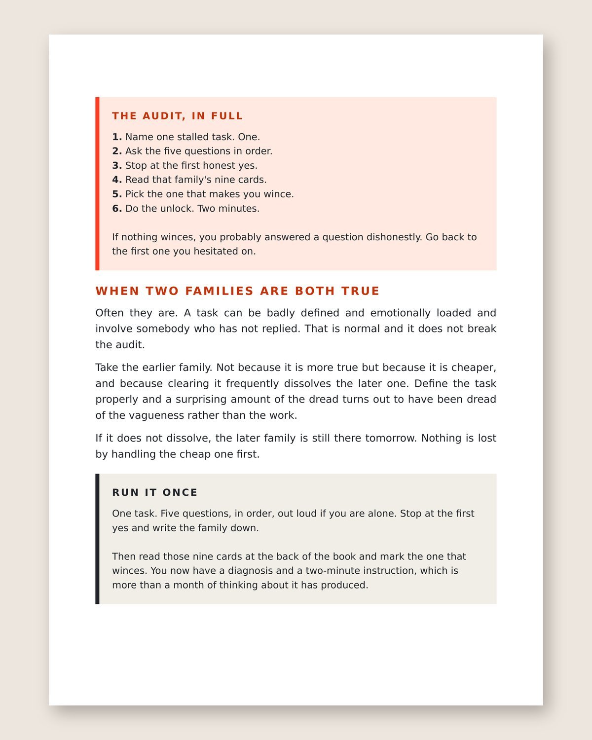 Start Ugly page: the Friction Audit